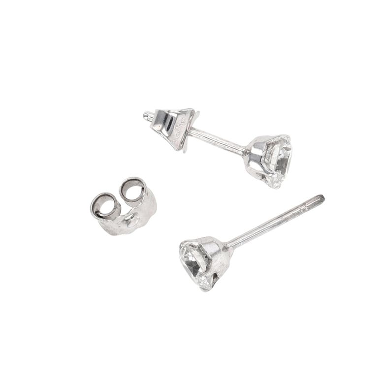 Boucles d'oreilles or gris diamant (s) 
