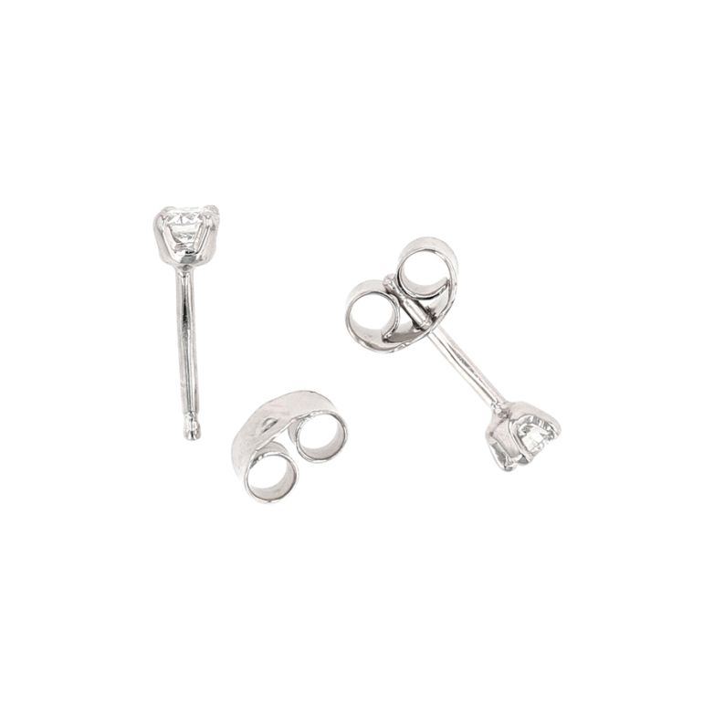 Boucles d'oreilles or gris diamant (s) 