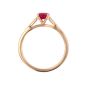 Bague or rose rubis et diamant(s) 