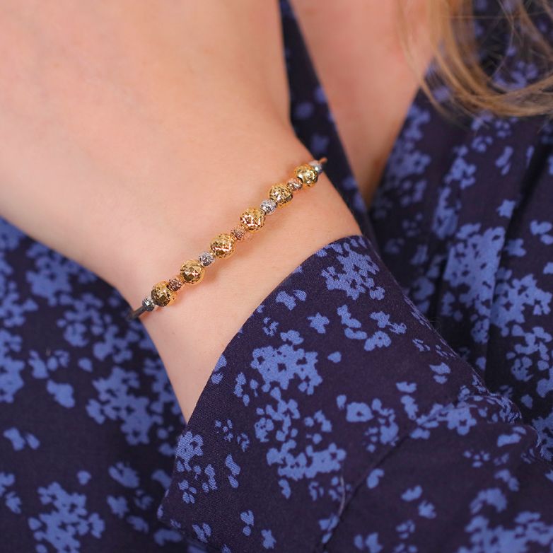 Bracelet or jaune, rose, blanc 