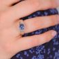 Bague or gris diamant,P.fine Tanzanite