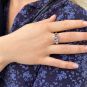 Bague or gris diamant,P.fine Tanzanite