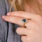 Bague or bicolore saphir et diamant(s) 