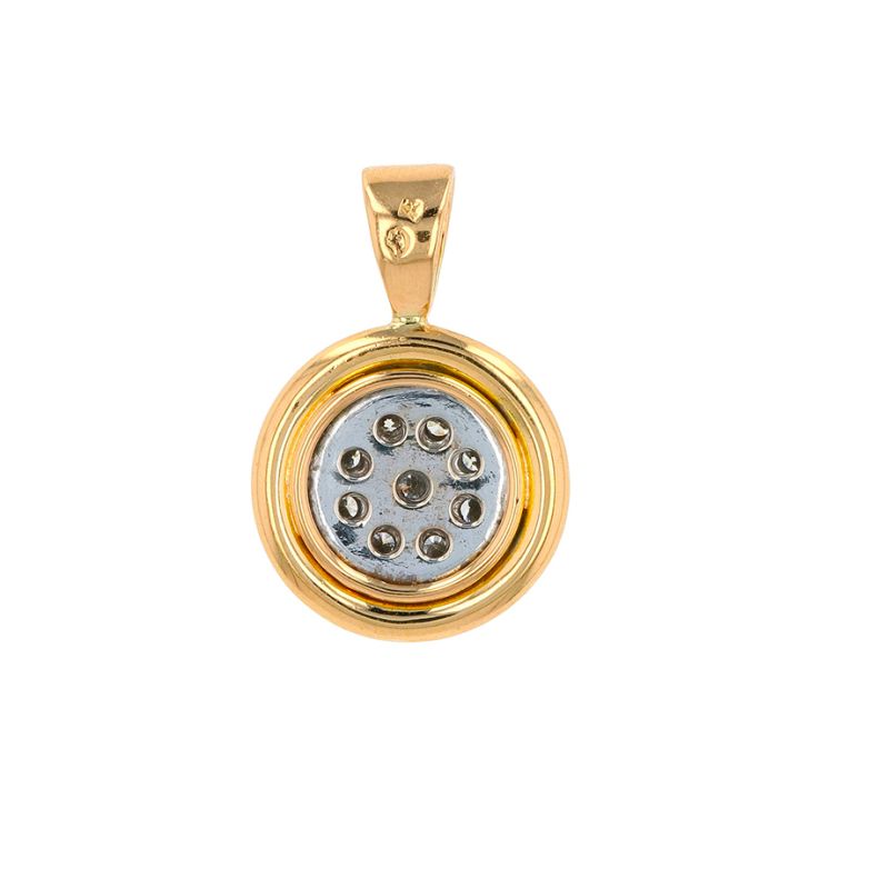 Pendentif or bicolore diamant (s) 