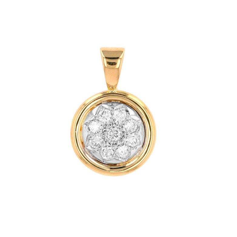 Pendentif or bicolore diamant (s)