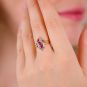 Bague or bicolore rubis et diamant(s) 