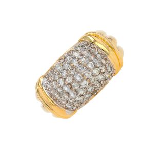 Bague or jaune diamant (s) Vintage