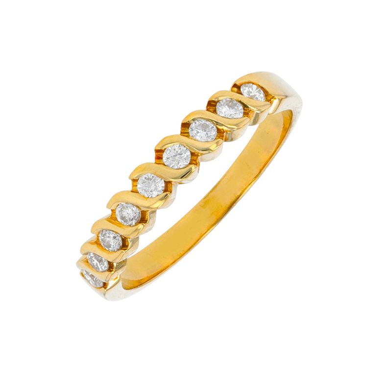 Alliance or jaune diamant (s)