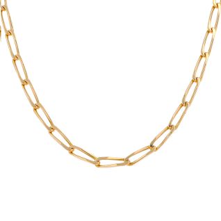 Chaine maille cheval or jaune