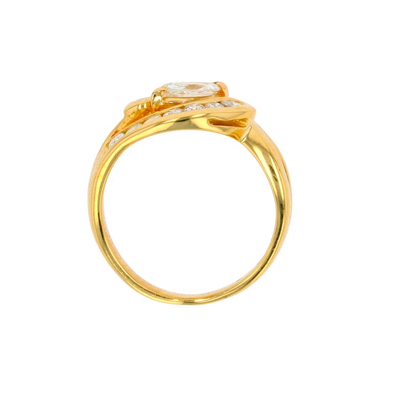 Bague or jaune diamant (s) 