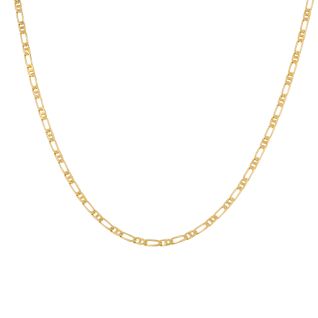 Chaine maille alternée or jaune