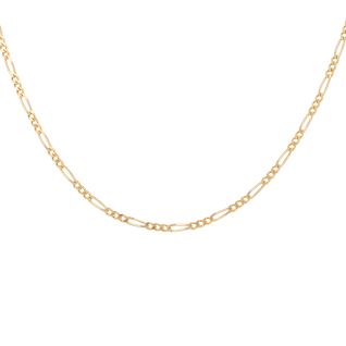 Chaine maille alternée or jaune