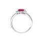 Bague or gris rubis et diamant(s) 