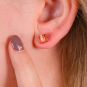 Boucles d'oreilles or rose diamant (s) 