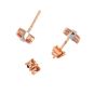 Boucles d'oreilles or rose diamant (s) 