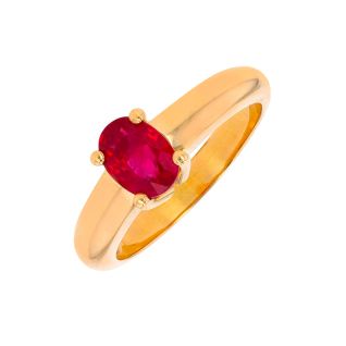 Bague or jaune Rubis