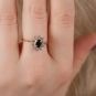 Bague or jaune saphir et diamant(s) 