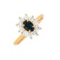 Bague or jaune saphir et diamant(s)