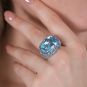 Bague or gris Topaze 