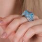 Bague or gris Topaze 
