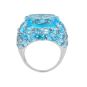 Bague or gris Topaze 