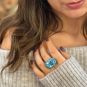 Bague or gris Topaze 