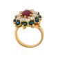Bague or jaune rubis et diamant(s) Vintage et saphirs