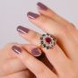 Bague or jaune rubis et diamant(s) Vintage et saphirs