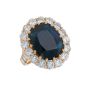Bague or jaune saphir et diamant(s) Vintage