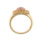 Bague or jaune rubis et diamant(s) Vintage Rubis de synthèse