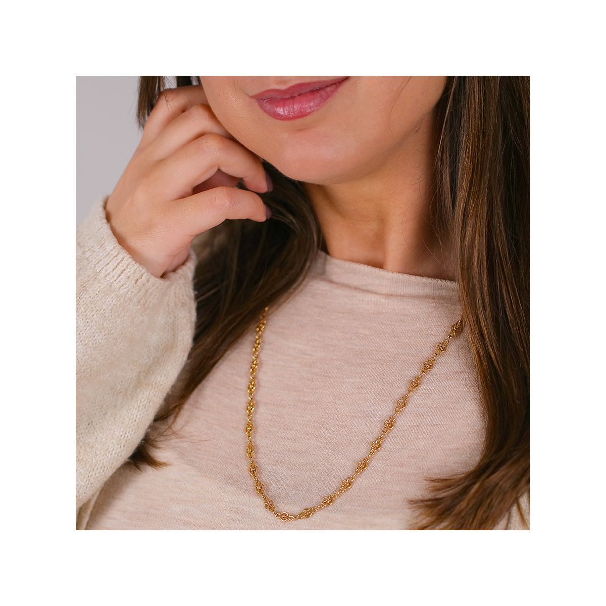 Collier Vintage N212 - Bijou Ancien, Longueur Environ 19.5 Cm, Occasion