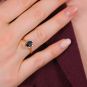 Bague or jaune saphir et diamant(s) 