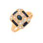 Bague or bicolore saphir et diamant(s)