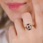 Bague or bicolore saphir et diamant(s) 