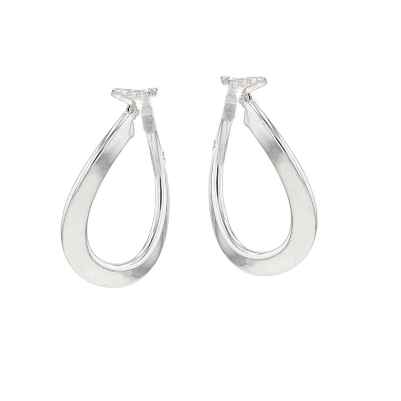 Boucles d'oreilles or gris 