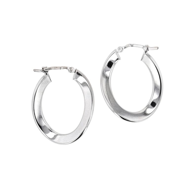 Boucles d'oreilles or gris 
