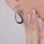 Boucles d'oreilles or gris 