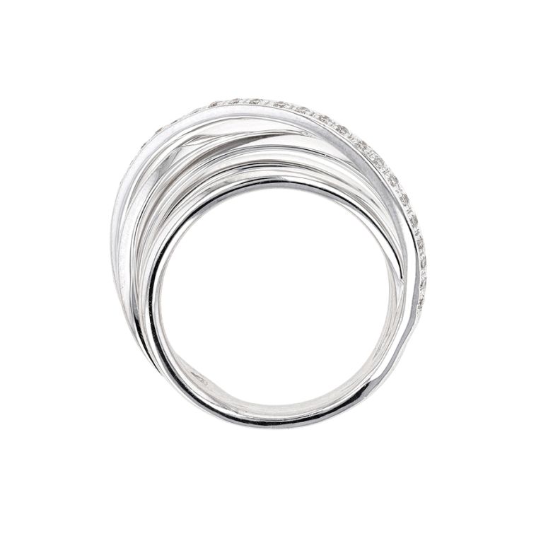 Bague or gris diamant (s) 
