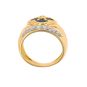 Bague or bicolore saphir et diamant(s) 