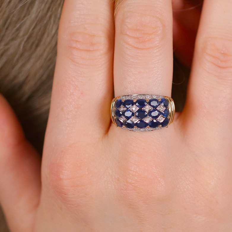 Bague saphirs 2.85 carats...