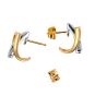 Boucles d'oreilles or bicolore diamant (s) 