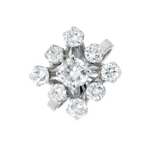 Bague or gris diamant (s) Vintage