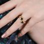 Bague or jaune saphir et diamant(s) 