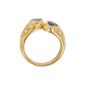 Bague or jaune saphir et diamant(s) 