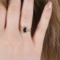 Bague or jaune saphir et diamant(s) 