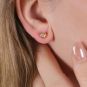 Boucles d'oreilles or jaune diamant (s) 