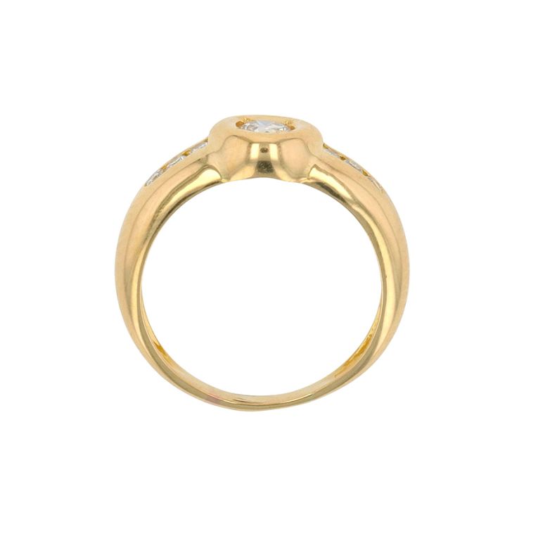 Bague or jaune diamant (s) 