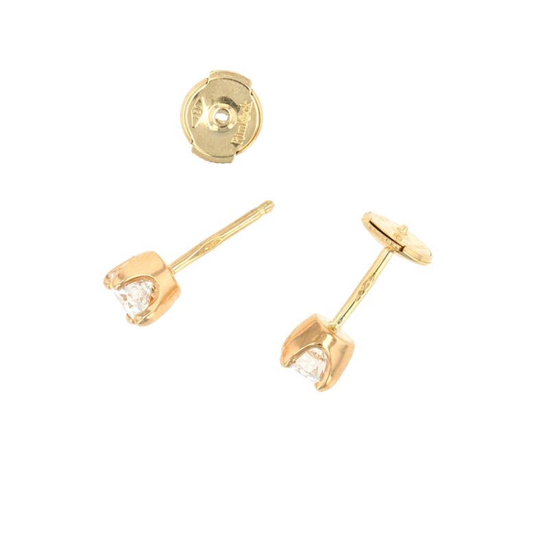 Boucles d'oreilles or jaune diamant (s) 