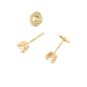 Boucles d'oreilles or jaune diamant (s) 