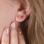 Boucles d'oreilles or jaune diamant (s) 